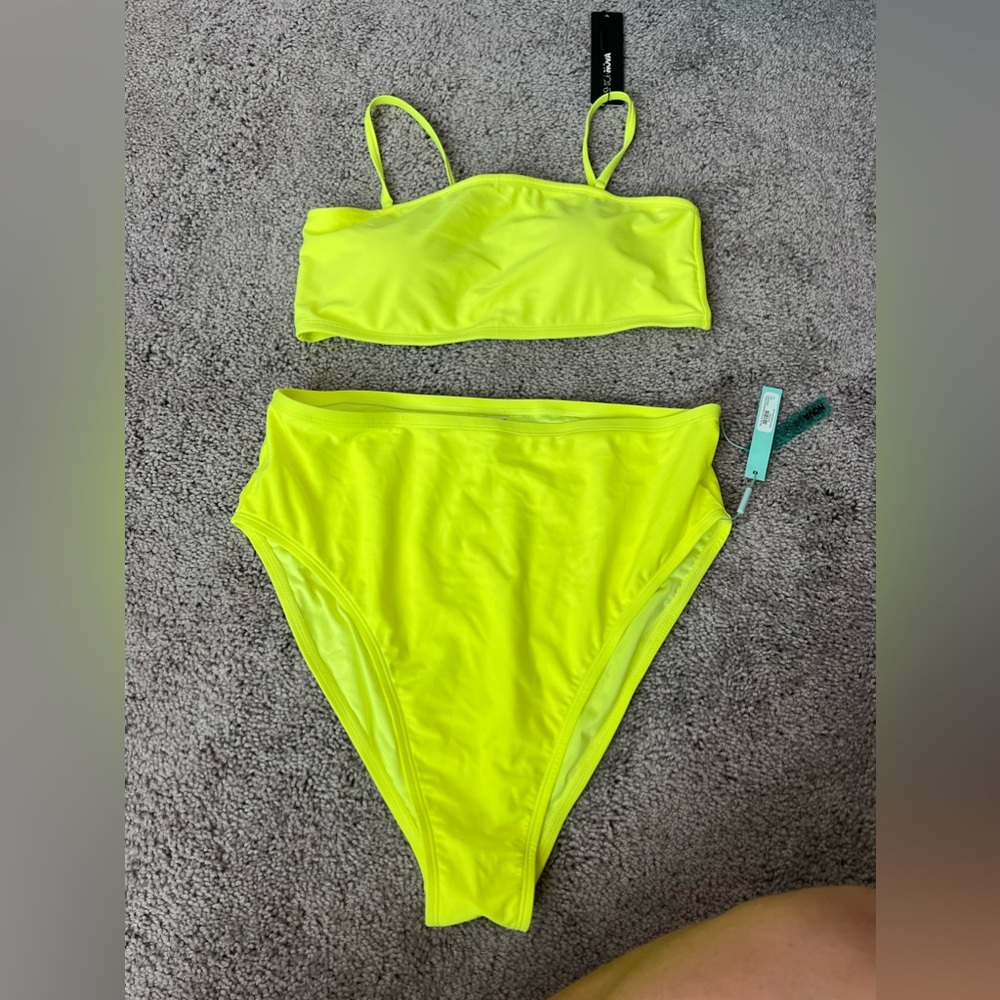 Fashion Nova Neon Yellow Bikini